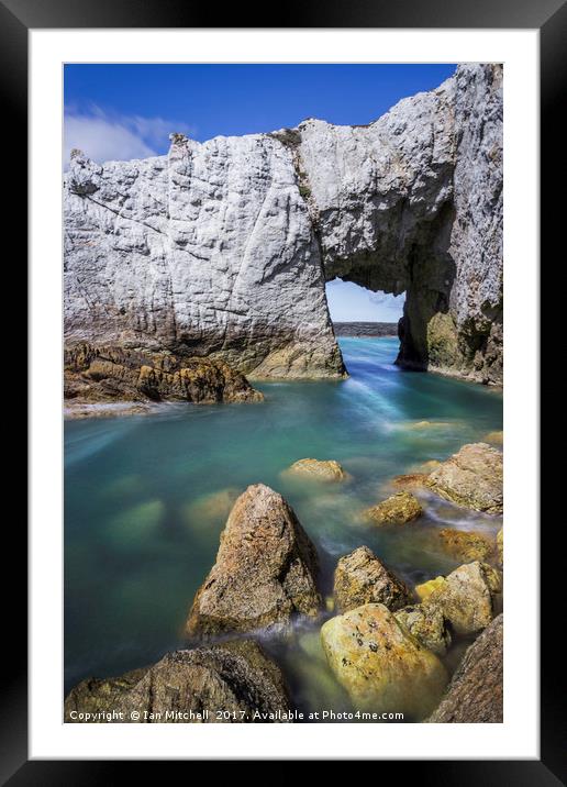 The White Arch Framed Mounted Print by Ian Mitchell