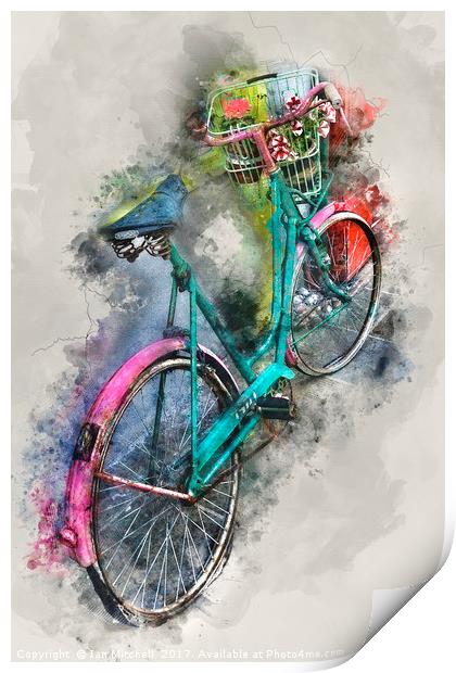Olde Vintage Bicycle Print by Ian Mitchell