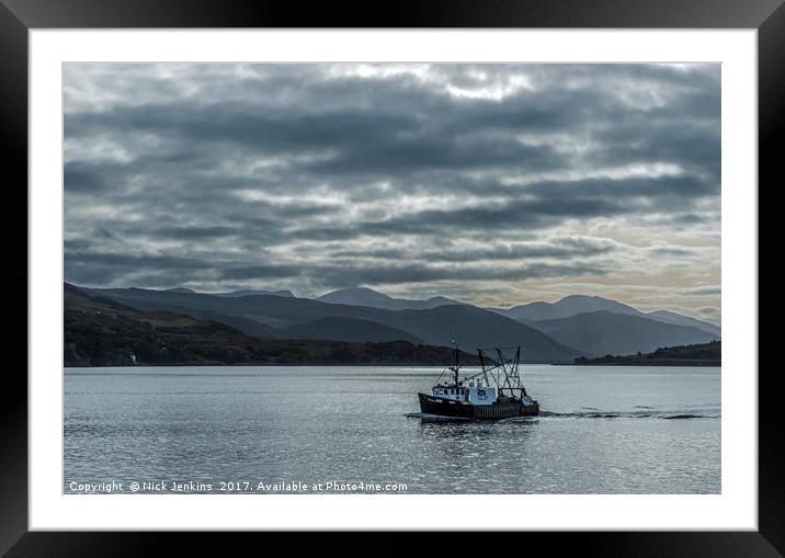 Trawler Coming Home Little Loch Broom, Ullapool, Framed Mounted Print by Nick Jenkins