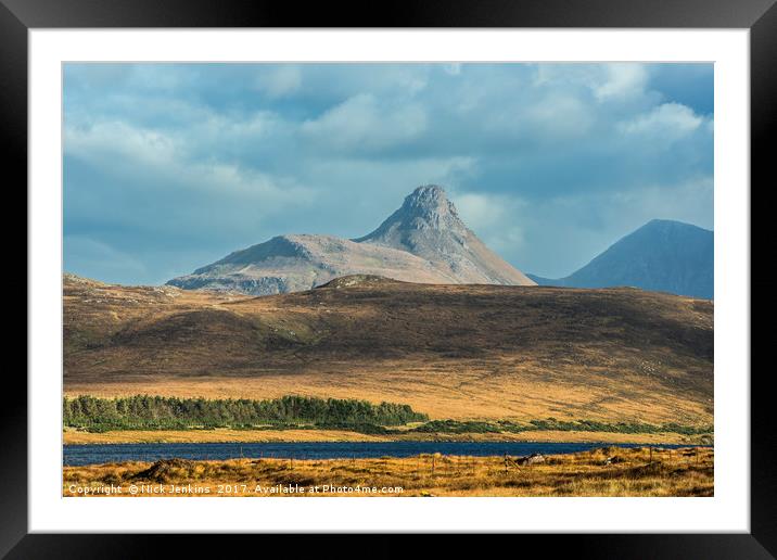 Stac Pollaidh on Coigach Scotland Highlands Framed Mounted Print by Nick Jenkins
