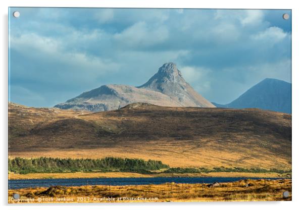 Stac Pollaidh on Coigach Scotland Highlands Acrylic by Nick Jenkins