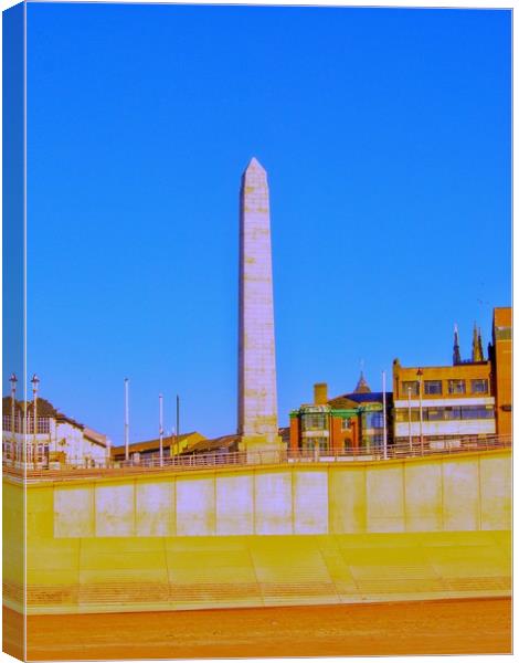 Monument ,Blackpool.   Canvas Print by Victor Burnside