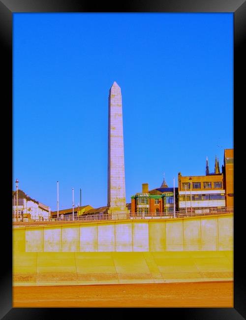 Monument ,Blackpool.   Framed Print by Victor Burnside