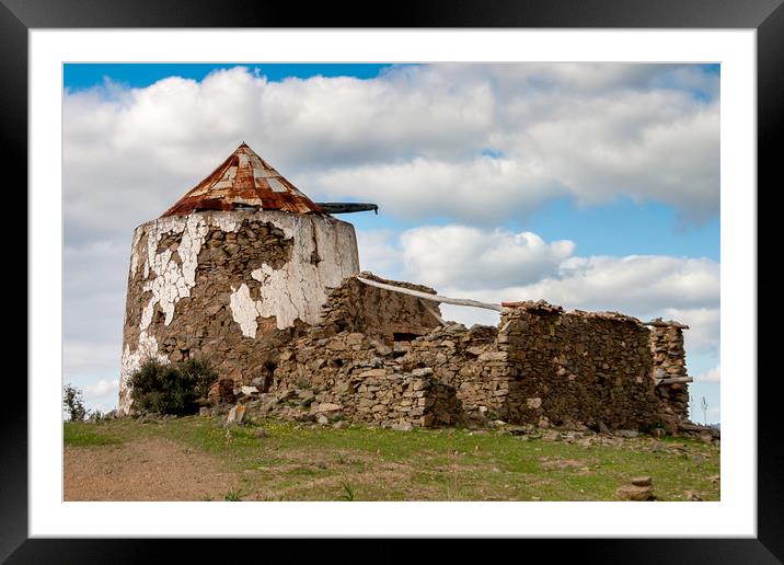 Derelict Windmill Laranjeiras Portugal Framed Mounted Print by Wight Landscapes