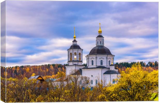 Church in the colors of autumn Canvas Print by Dobrydnev Sergei