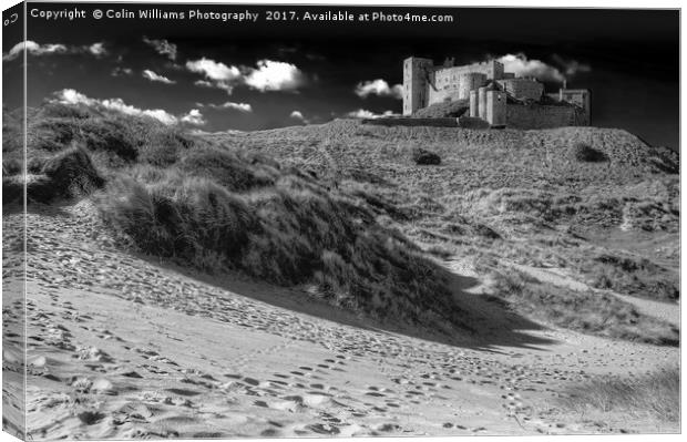 Bamburgh Castle 2 BW Canvas Print by Colin Williams Photography