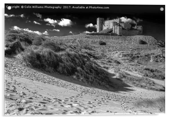 Bamburgh Castle 2 BW Acrylic by Colin Williams Photography
