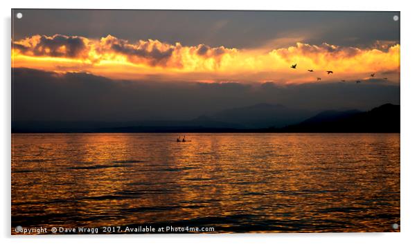 Lake Como Sunset Acrylic by Dave Wragg