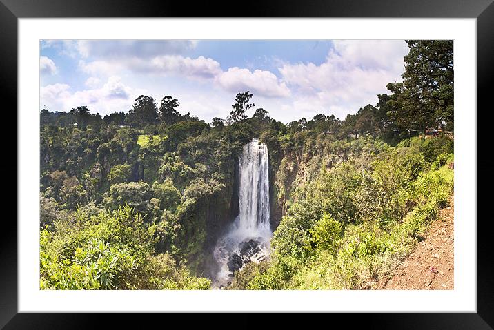 Great rift waterfall Framed Mounted Print by Malcolm Smith