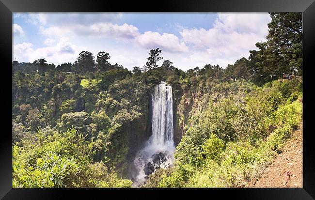 Great rift waterfall Framed Print by Malcolm Smith