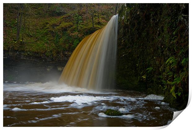 Sgwd Gwladus Falls Print by Mark Robson