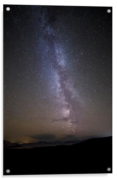 The Milky Way Over Applecross and Skye Acrylic by Derek Beattie