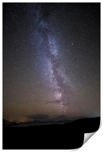 The Milky Way Over Applecross and Skye Print by Derek Beattie