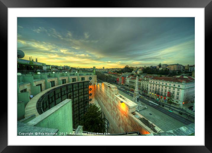 Lisbon Hotel Vista  Framed Mounted Print by Rob Hawkins