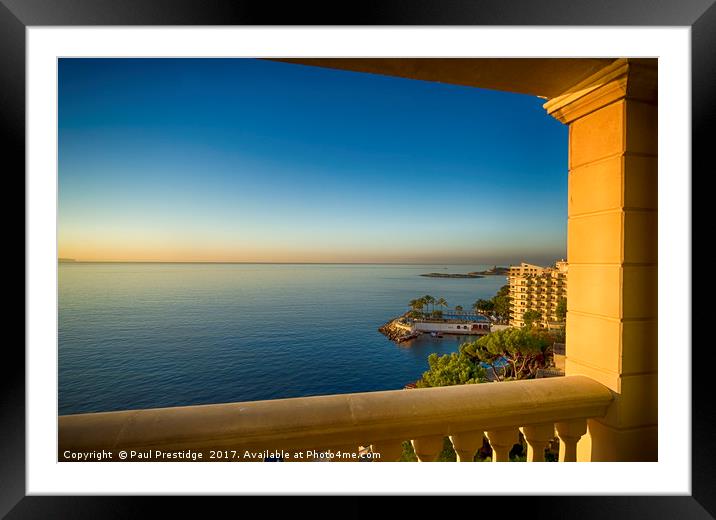 View from a Balcony Framed Mounted Print by Paul F Prestidge