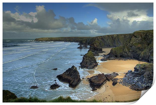 Bedruthan Steps Print by David Wilkins