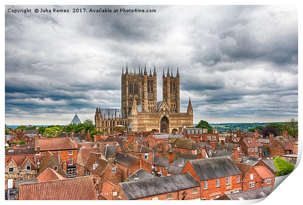 Lincoln Cathedral Print by Juha Remes