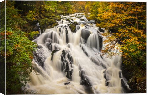 Swallow Falls Betws-y-Coed Wales Canvas Print by Jonathan Smith