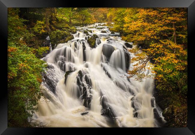 Swallow Falls Betws-y-Coed Wales Framed Print by Jonathan Smith