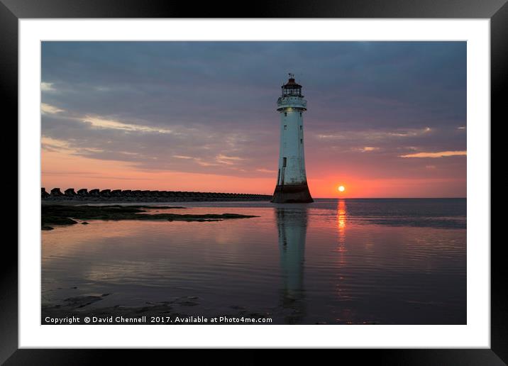 Perch Rock Lighthouse Framed Mounted Print by David Chennell