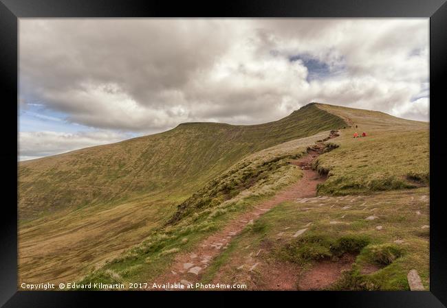 Corn Du & Pen y Fan Framed Print by Edward Kilmartin