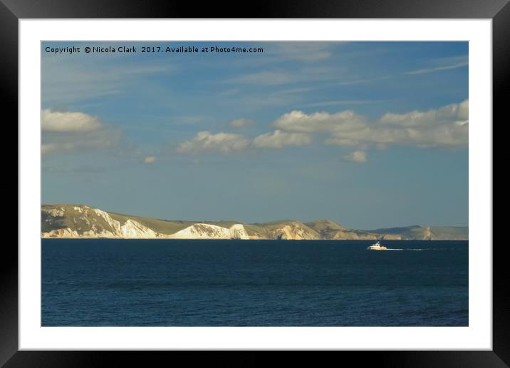 The White Cliffs Of Dorset Framed Mounted Print by Nicola Clark