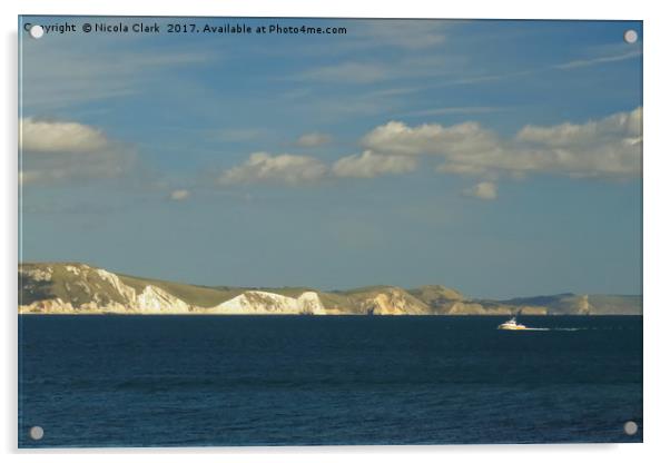 The White Cliffs Of Dorset Acrylic by Nicola Clark