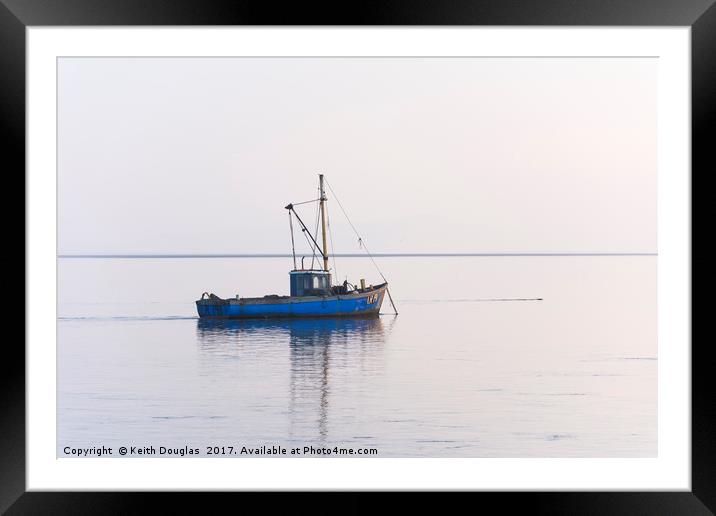 Fishing Boat in Morecambe Bay Framed Mounted Print by Keith Douglas