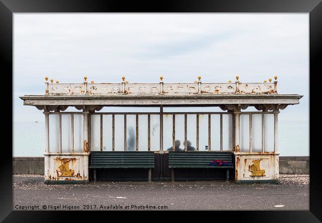 Grey day, Hove seafront Framed Print by Nigel Higson