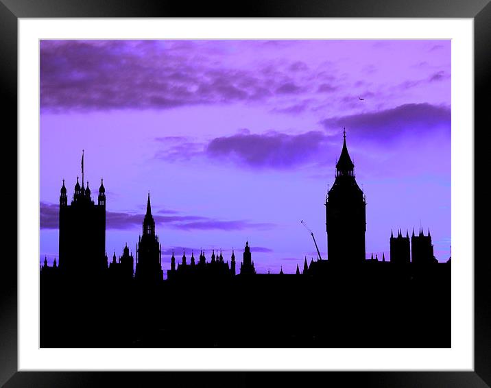 London Skyline Framed Mounted Print by Heather Newton