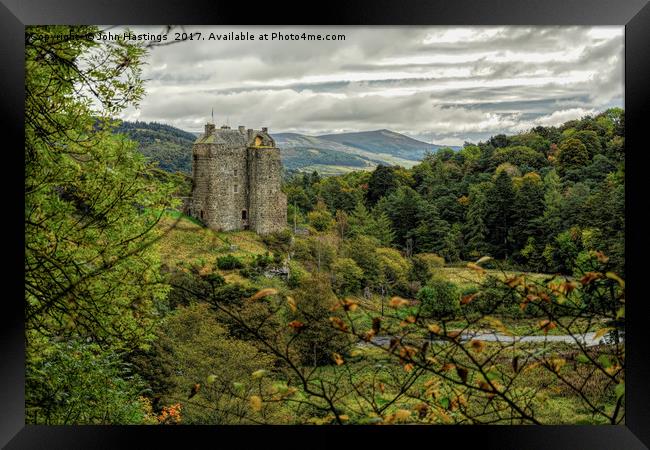 Neidpath Castle: A Picturesque Scottish Landscape Framed Print by John Hastings