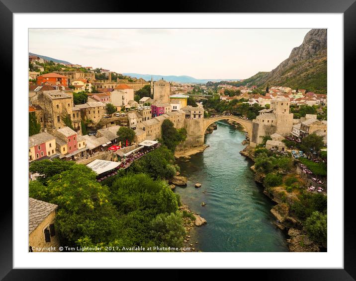 Mostar Bridge Bosnia Framed Mounted Print by Tom Lightowler