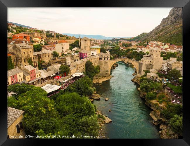 Mostar Bridge Bosnia Framed Print by Tom Lightowler