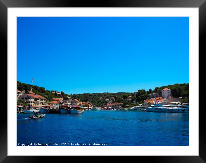 Croatian Island Of Solta Framed Mounted Print by Tom Lightowler
