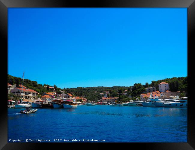 Croatian Island Of Solta Framed Print by Tom Lightowler