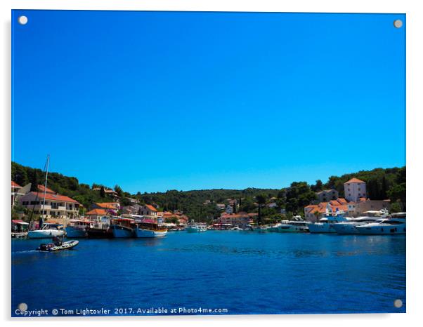 Croatian Island Of Solta Acrylic by Tom Lightowler