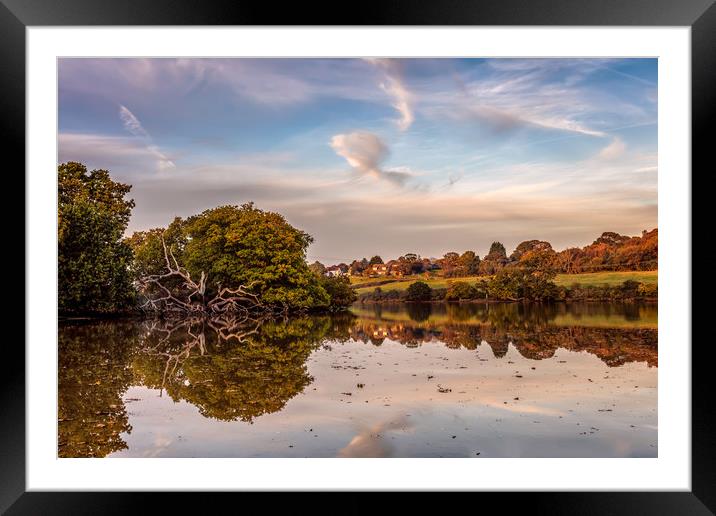 Autumn Mill Pond Wootton Bridge Isle Of Wight Framed Mounted Print by Wight Landscapes