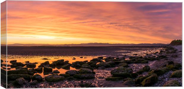 Morecambe Bay Sunset Canvas Print by Keith Douglas