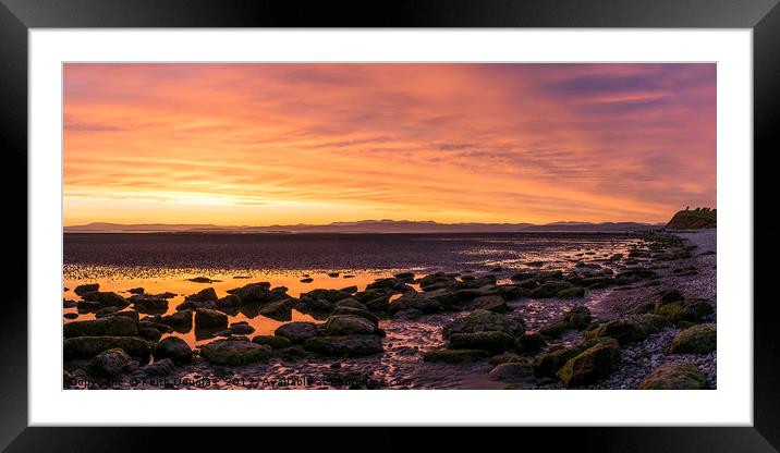 Morecambe Bay Sunset Framed Mounted Print by Keith Douglas