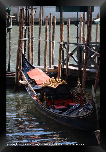 Gondola - Venice Framed Print by Samantha Higgs