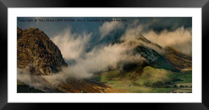 SWIRLING CLOUDS IN THE GREAT LANGDALE VALLEY, CUMB Framed Mounted Print by Tony Sharp LRPS CPAGB