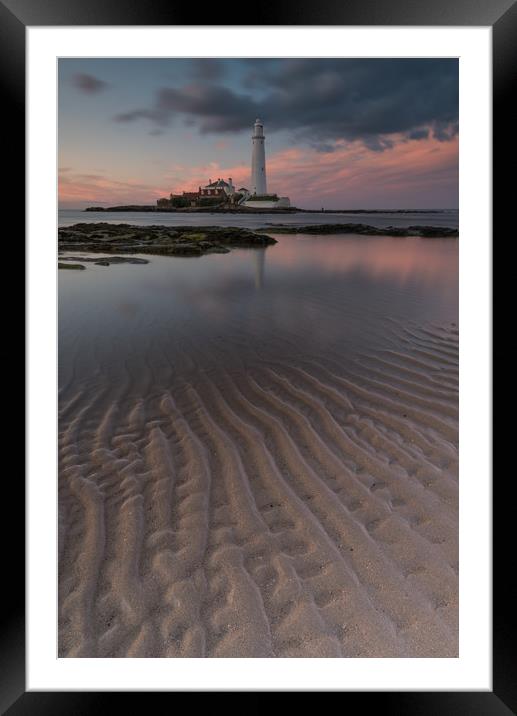 Ripples in the Sand Framed Mounted Print by Russell Cram