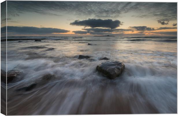 Amble Rocks Canvas Print by Russell Cram
