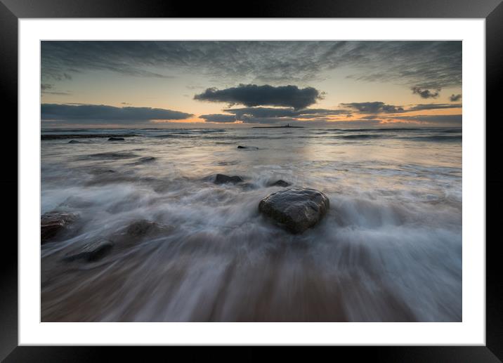 Amble Rocks Framed Mounted Print by Russell Cram