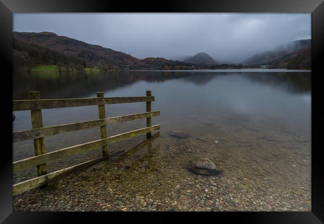 Grasmere Fence Framed Print by Russell Cram