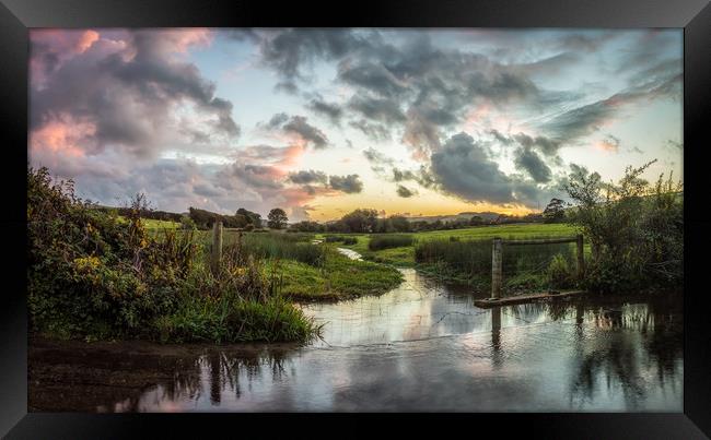 Lukely Brook Carisbrooke Isle Of Wight Framed Print by Wight Landscapes