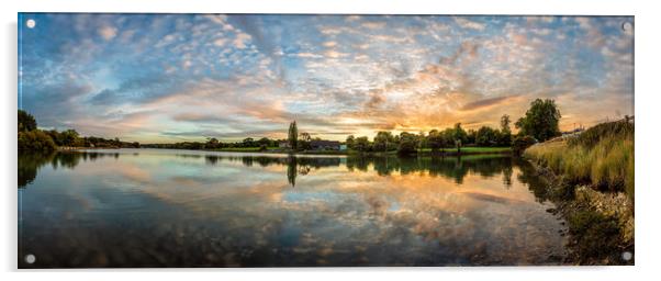 Wootton Bridge Millpond Isle Of Wight Acrylic by Wight Landscapes