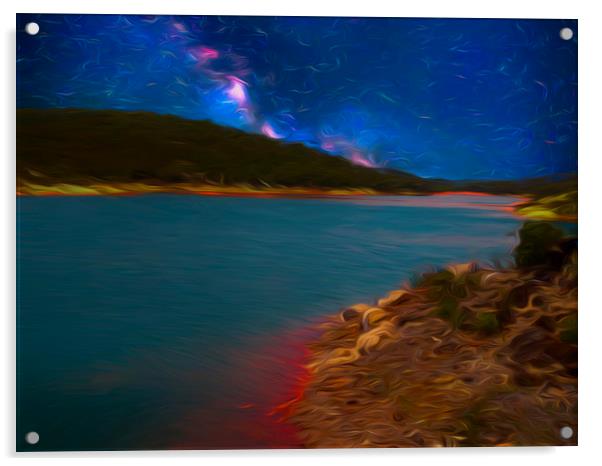 Reservoir in Western Australia Acrylic by David Owen