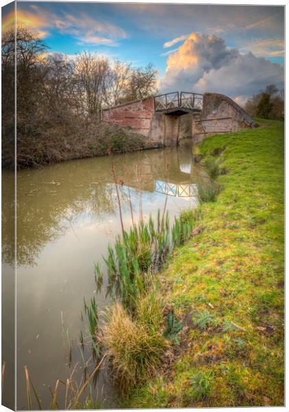 South Stratford Canal, Wootton Wawen Canvas Print by Jonathan Smith