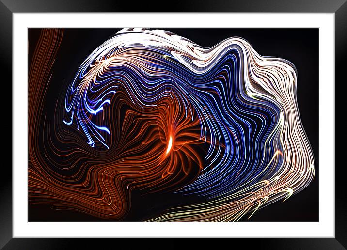 firework waves Framed Mounted Print by Donna Collett